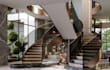 visualize modern house staircase, stairway layout, apartment interior steps plan