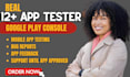 do app testing 12 app tester google play console closed testing user testing