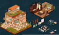create isometric pixel art tileset top down rpg map game asset pixel background