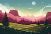 create professional vector illustration for landscapes and objects