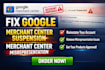 fix google merchant center suspension merchant center misrepresentation