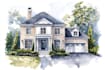 watercolor a house portrait