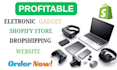 create a professional shopify gadget and electronics dropshipping store