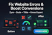 fix broken links design issues on zyro duda tilda umso ecommerce website