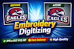 do convert logo to embroidery digitizing 1 hours