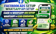 setup facebook ads whatsapp API meta business suites