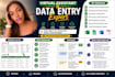 virtualassistant and data entry