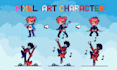 make a pixel art character