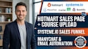 setup hotmart sales page, systeme io sales funnel, and manychat automation