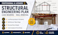 design structural engineering plans for load bearing wall removal in ca ma nj