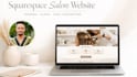 squarespace salon landing page , design and redesign