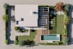 design 3d modern garden, frontyard, backyard, landscape rendering, patio layout