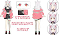 draw custom vtuber reference sheet and anime character design pngtuber