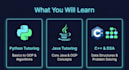 guide you in dsa with cpp, python and java