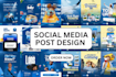 design social media posts, instagram post, facebook post canva template