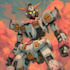 do anime style mecha robot illustrations