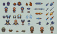 do pixel art icon,items, game ui,assets,character skill ability icon indie game