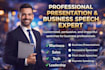 write professional presentation and public speaking speeches