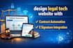 design legal tech website with contract automation signature integration,