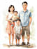 create a watercolor family portrait