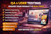 do qa user testing website review app testing manual test saas beta testing