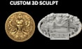 create custom 3d coin nft 3d bas relief medallion cnc