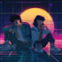draw a retro 80s 90s anime illustration