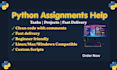 help with python assignments, tasks and projects