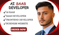 build ai saas business website saas developer and react front end developer