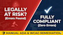 do manual ada aoda wcag 2 2 compliance, code fix  for your website