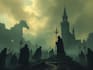 create dark art medieval detailed illustration