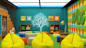 do 3d kids playground, kids room design, 3d nursery room