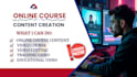 do online course content, online course creation, video course, training video