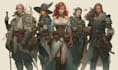 design custom dnd party scene illustration