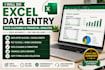 do excel data entry, data cleaning and financial analysis
