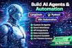 develop ai agents, langchain, n8n automation and python ai automation apps