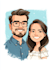 draw beautiful couples caricature