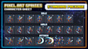 create pixel art characters, pixel art sprites, tilesets, game UI and animations