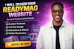 design a readymag website with custom features and full build