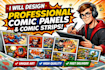 design professional comic panels and comic strips