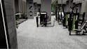 create gym design interior design with 3d rendering  image