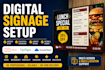 setup and design yodeck optisigns screencloud digital signage
