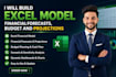 build excel model, financial forecasts, budget and projections