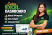 create excel dashboard, sales report, data analysis and KPI dashboard