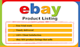 do ebay expert listing upload and optimization