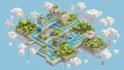 draw a unique vector or isometric map