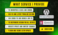 fix wordpress issues, bugs, 404 errors, responsive problems and update website