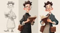 create professional character design illustration