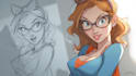 sketch cartoon characters and comic art