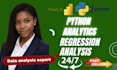 statistical data analysis, python analytics regression, data analysis bi, python